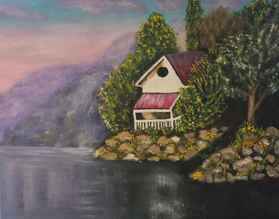 Lavender Dusk — Original Acrylic on Canvas